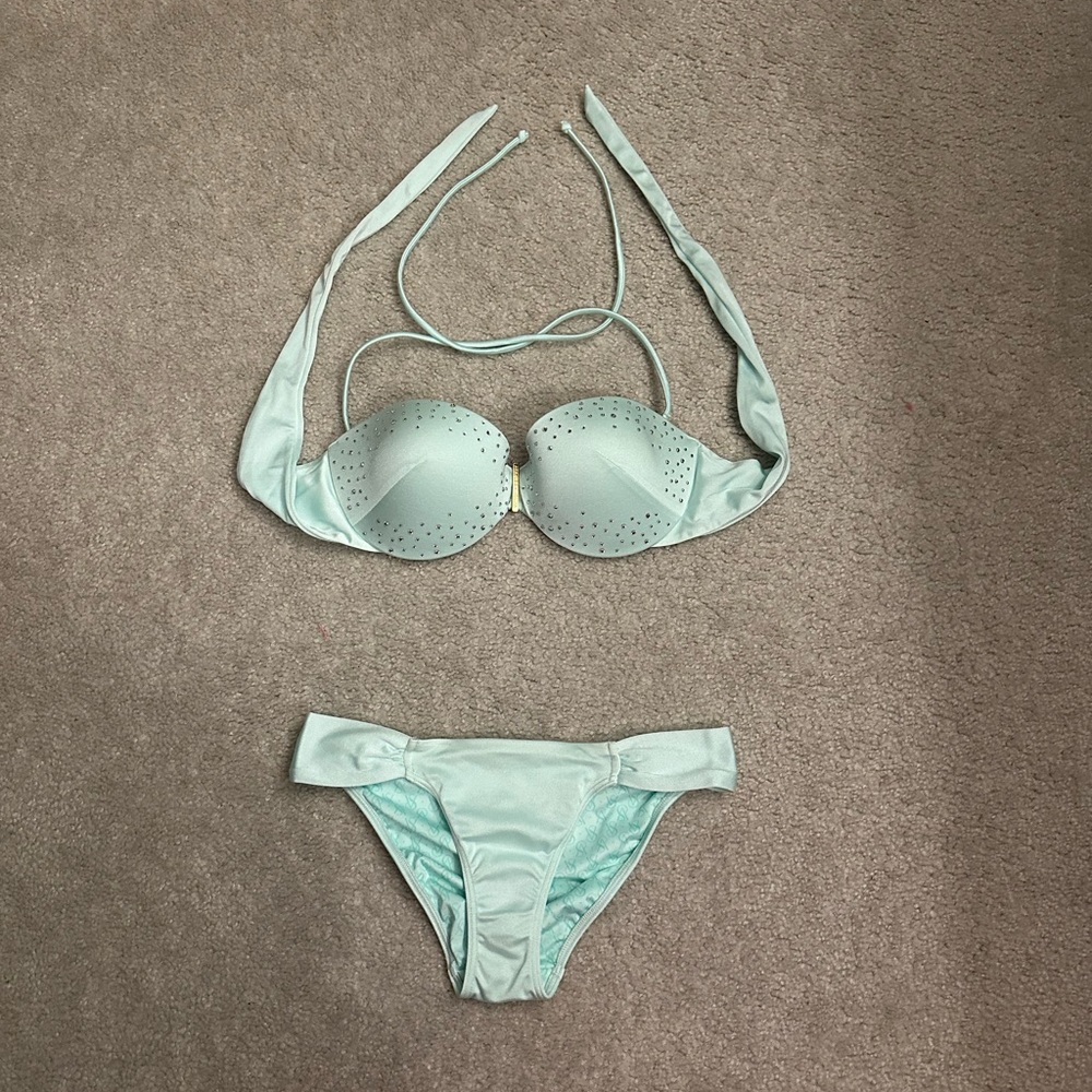Victoria's Secret Mint Green Bikini Set